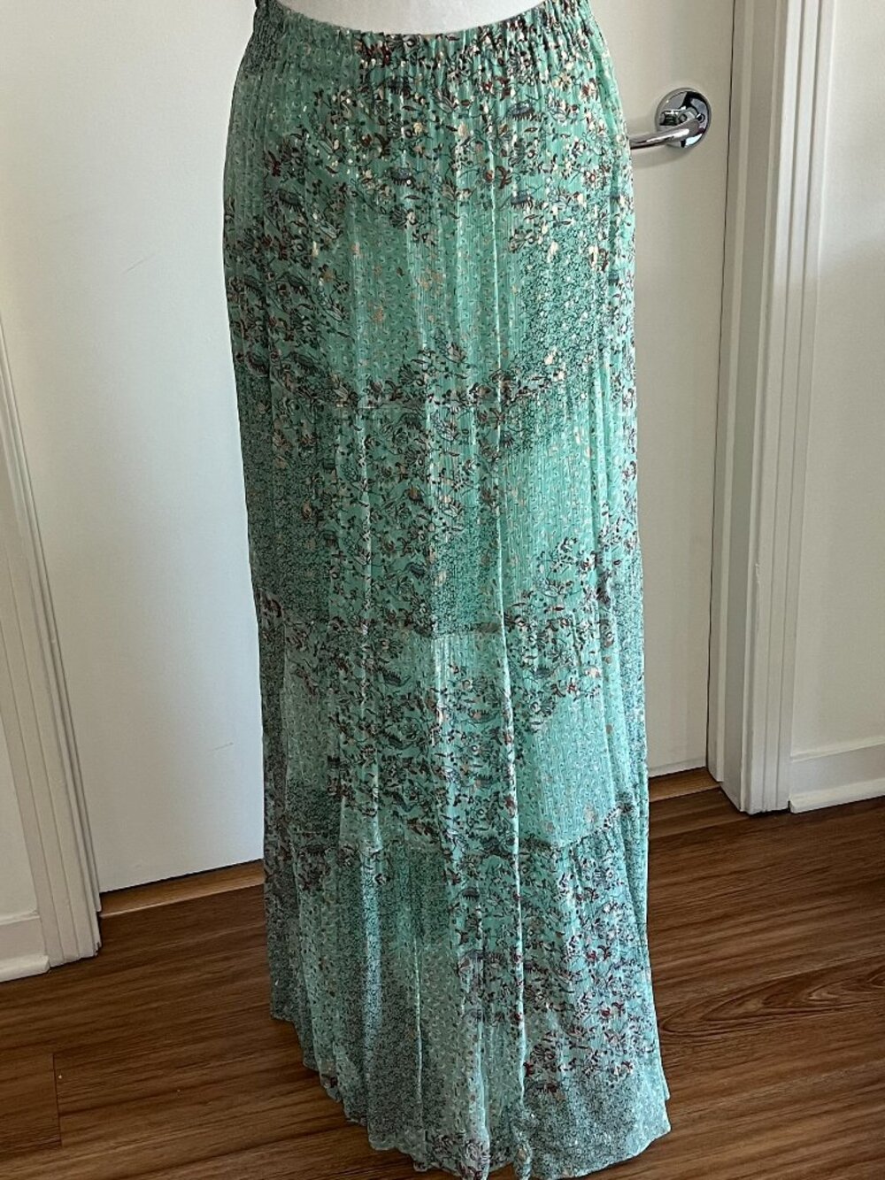 BA&SH flowy, light green sheer maxi!